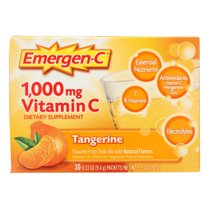 Alacer - Emergen-c Vitamin C Fizzy Drink Mix Tangerine - 1000 Mg - 30 Packets