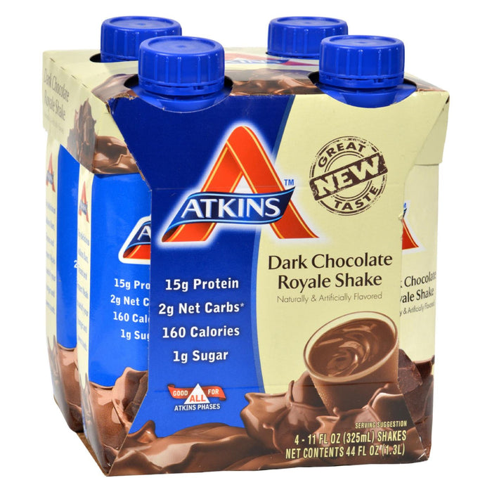 Atkins Advantage Rtd Shake Dark Chocolate Royale - 11 Fl Oz Each / Pack Of 4