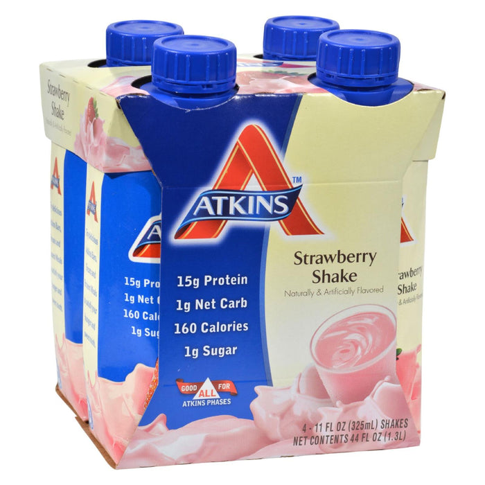 Atkins Advantage Rtd Shake Strawberry - 11 Fl Oz Each / Pack Of 4