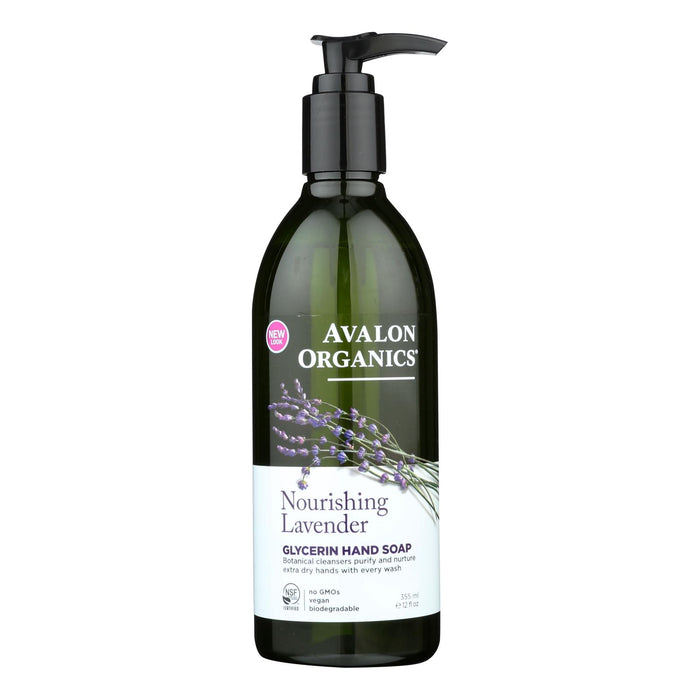 Avalon Organics Glycerin Liquid Hand Soap Lavender - 12 Fl Oz