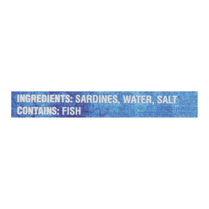 Crown Prince Skinless And Boneless Sardines In Water - Case Of 12 - 4.37 Oz.