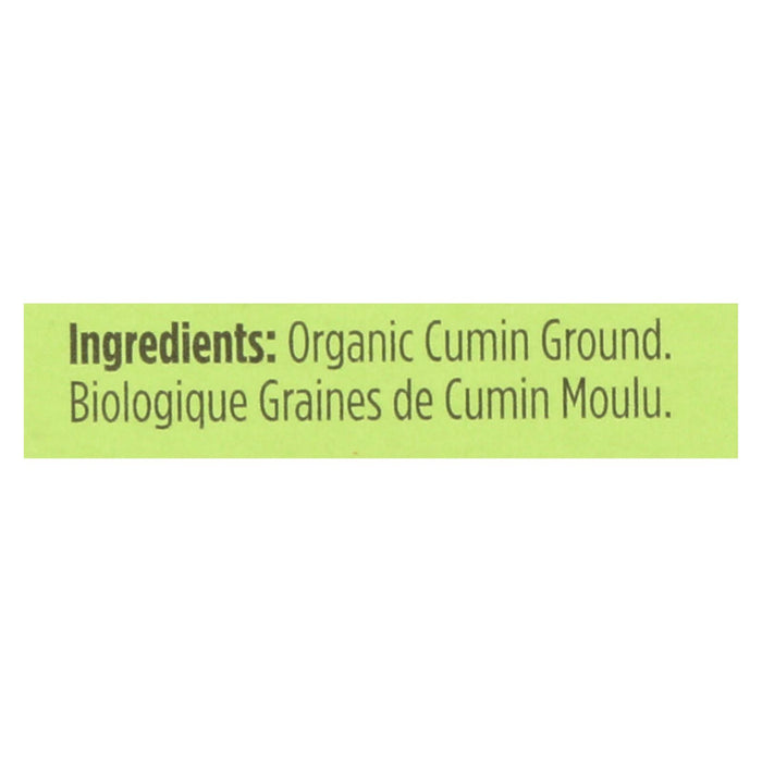 Spicely Organics - Organic Cumin - Ground - Case Of 6 - 0.45 Oz.