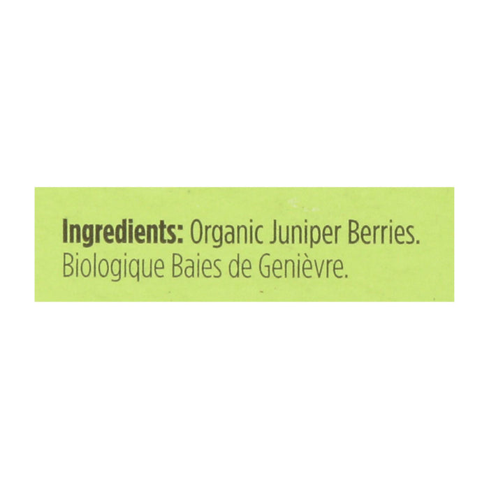 Spicely Organics - Organic Juniper Berries - Case Of 6 - 0.2 Oz.