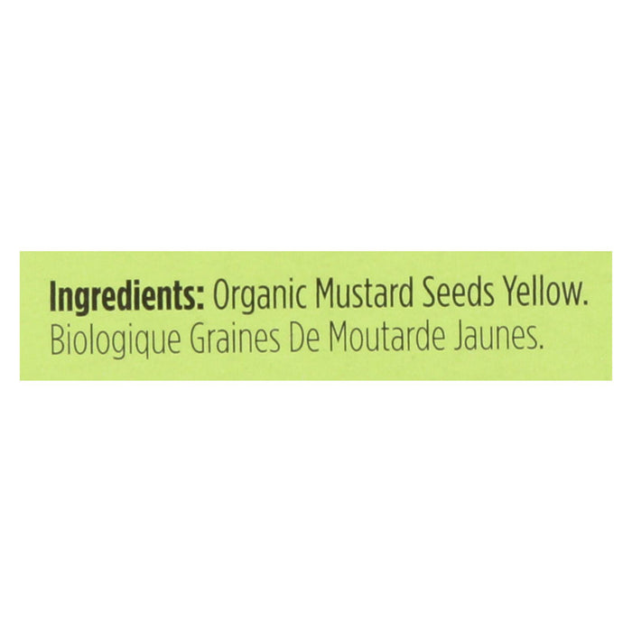 Spicely Organics - Organic Mustard Seed - Yellow - Case Of 6 - 0.45 Oz.
