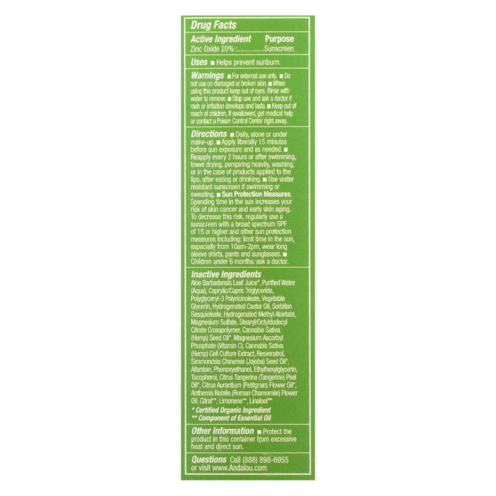 Andalou Naturals - Cannacell Sun Buddy Spf 30 - 2.7 Fl Oz.