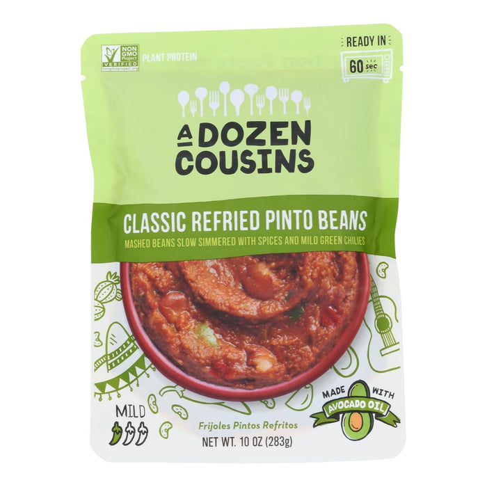 A Dozen Cousins - Beans Refried Pinto Classic - Case Of 6-10 Oz Biskets Pantry 