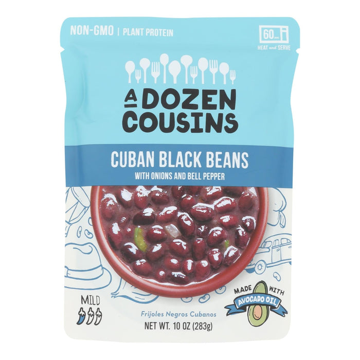 A Dozen Cousins - Ready To Eat Beans - Cuban Black - Case Of 6 - 10 Oz. Biskets Pantry 