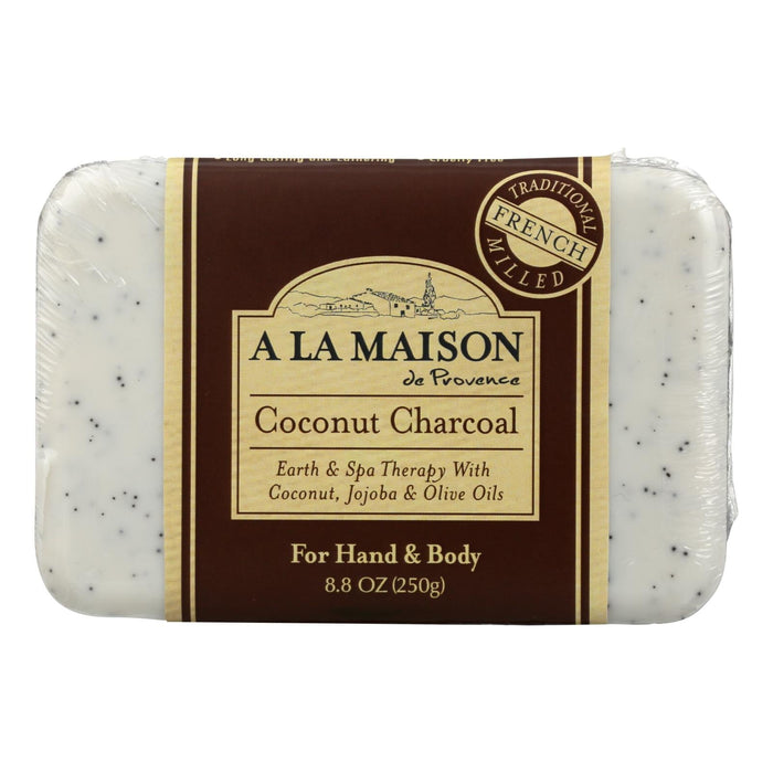 A La Maison - Bar Soap - Coconut Charcoal - 8.8 Oz Biskets Pantry 