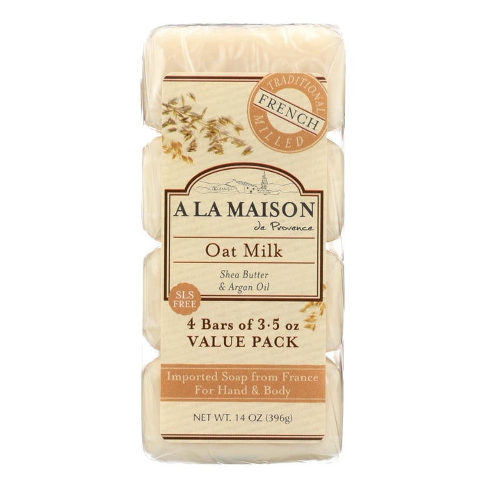 A La Maison - Bar Soap - Oat Milk - Value 4 Pack Biskets Pantry 