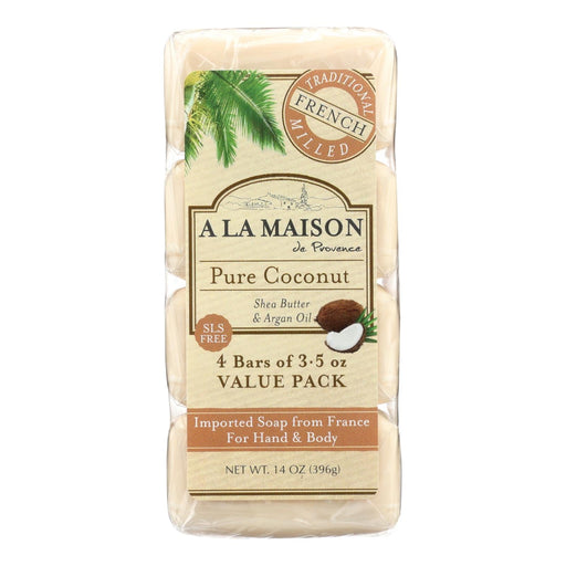 A La Maison - Bar Soap - Pure Coconut - 4/3.5 Oz Biskets Pantry 