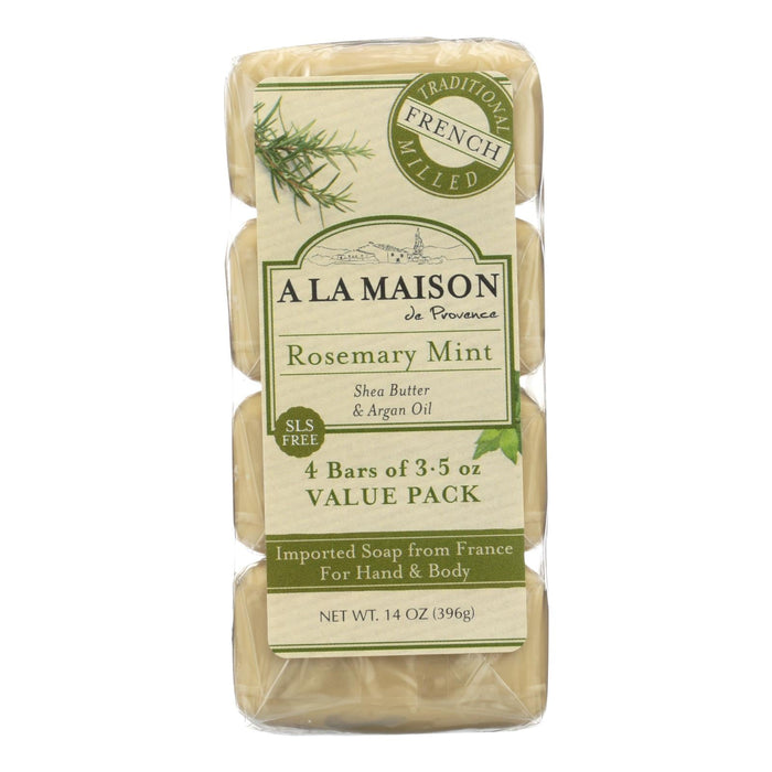 A La Maison - Bar Soap - Rosemary Mint - Value 4 Pack Biskets Pantry 