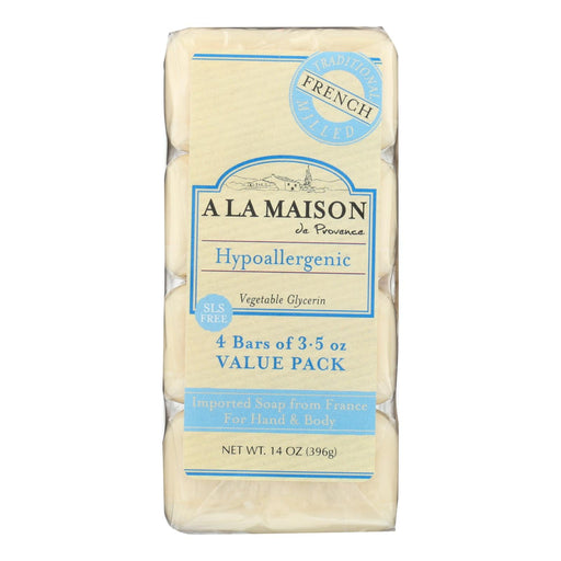 A La Maison - Bar Soap - Unscented Value Pack - 3.5 Oz Each / Pack Of 4 Biskets Pantry 