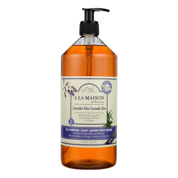 A La Maison - Liquid Hand Soap - Lavender Aloe - 33.8 Fl Oz. Biskets Pantry 