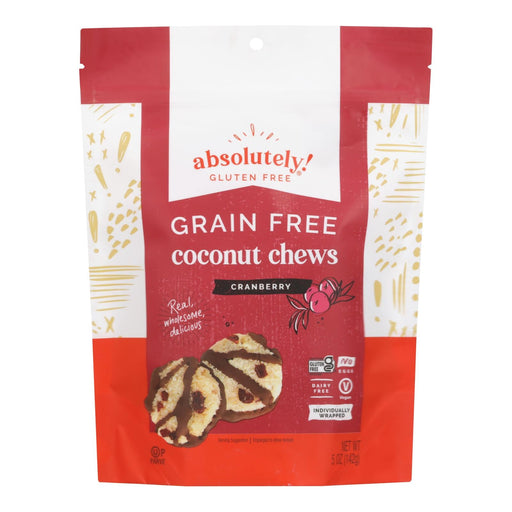 Absolutely Gluten Free Chews - Coconut - Cranberry - Gluten Free - Case Of 12 - 5 Oz Biskets Pantry 