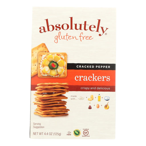 Absolutely Gluten Free - Crackers - Cracked Pepper - Case Of 12 - 4.4 Oz. Biskets Pantry 