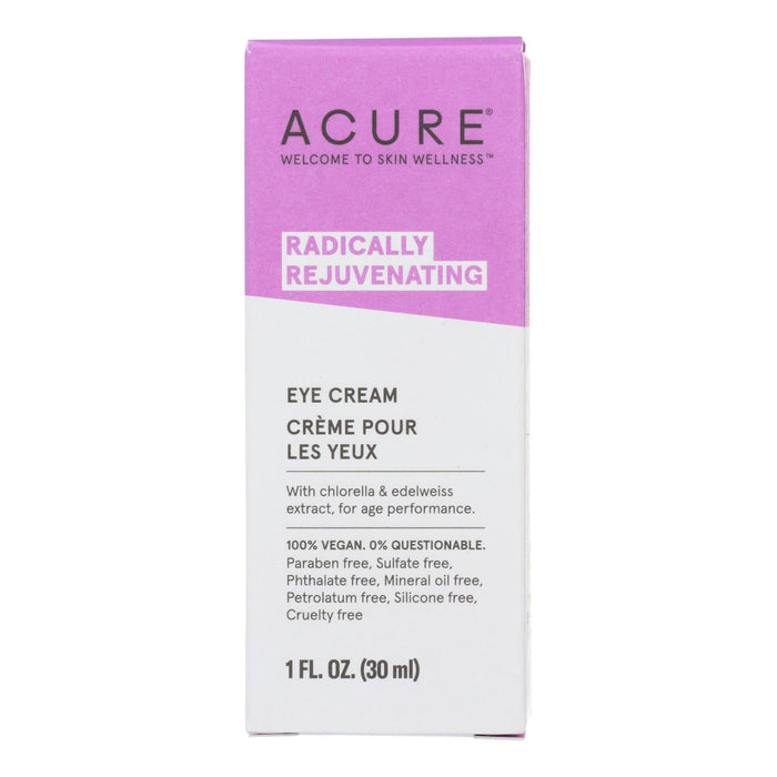 Acure - Eye Cream - Chlorella And Edelweiss Stem Cell - 1 Fl Oz. Biskets Pantry 