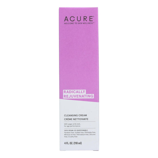 Acure - Facial Cleansing Creme - Argan Oil And Mint - 4 Fl Oz. Biskets Pantry 