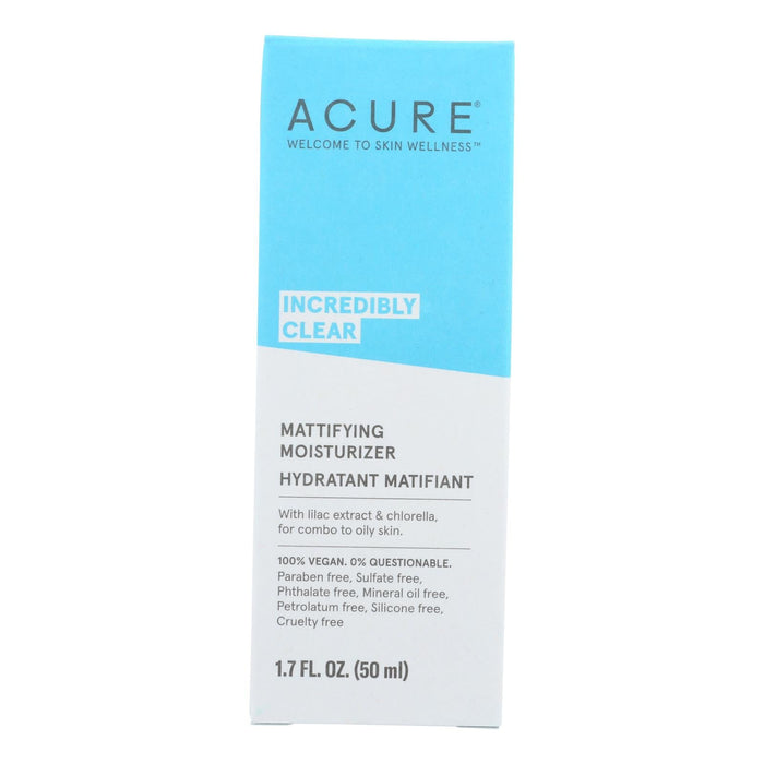 Acure - Oil Control Facial Moisturizer - Lilac Extract And Chlorella - 1.75 Fl Oz. Biskets Pantry 