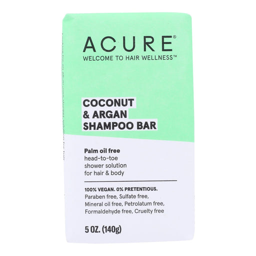 Acure - Shampoo Bar Coconut Argan - 1 Each-5 Oz Biskets Pantry 