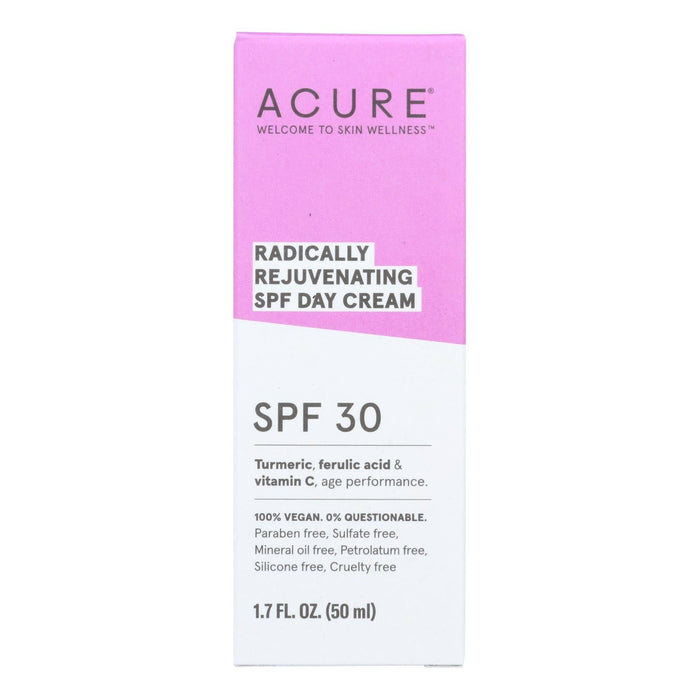 Acure - Spf 30 Day Cream - Radically Rejuvenating - 1.7 Fl Oz. Biskets Pantry 