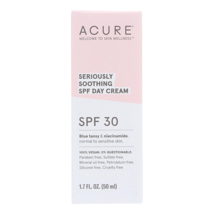 Acure - Spf 30 Day Cream - Seriously Soothing - 1.7 Fl Oz. Biskets Pantry 