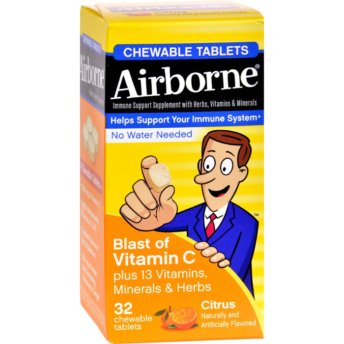 Airborne - Airborne Chew Tabs Citrus - 1 Each 1-32 Ct Biskets Pantry 