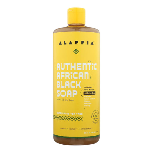 Alaffia - African Black Soap - Eucalyptus Tea Tree - 32 Fl Oz. Biskets Pantry 