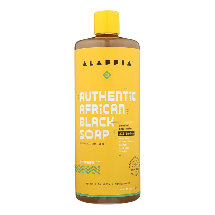 Alaffia - African Black Soap - Peppermint - 32 Fl Oz. Biskets Pantry 