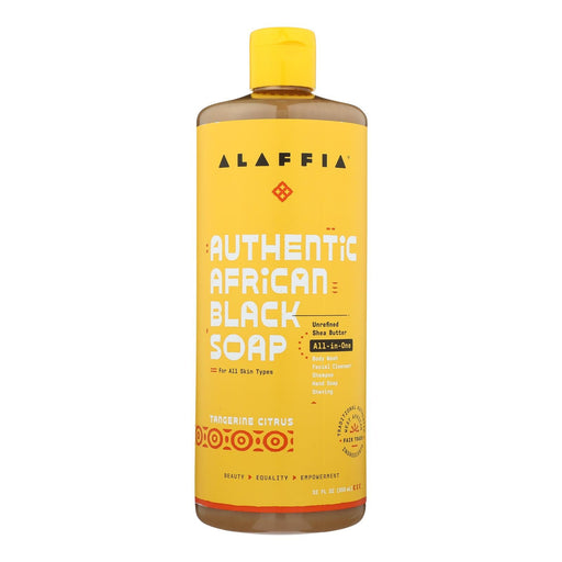 Alaffia - African Black Soap - Tangerine Citrus - 32 Fl Oz. Biskets Pantry 