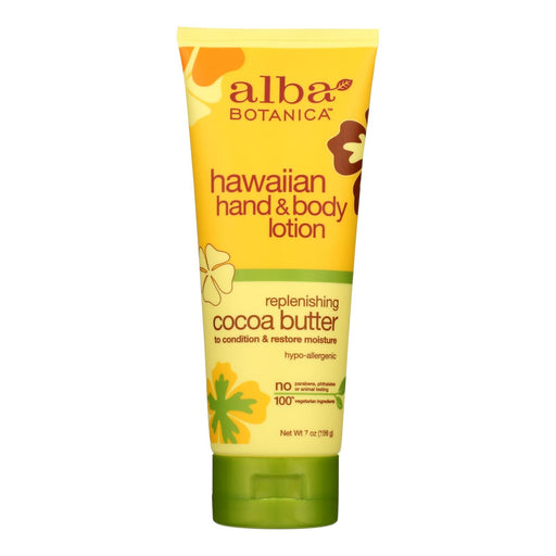 Alba Botanica - Hand & Body Lotion Haw Cocoa Butter - 1 Each 1-6 Fz Biskets Pantry 