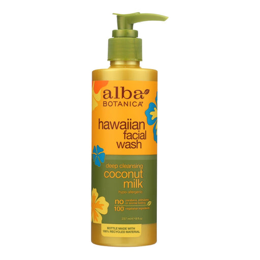 Alba Botanica - Hawaiian Facial Wash Coconut Milk - 8 Fl Oz Biskets Pantry 