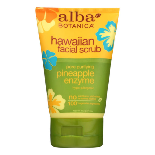 Alba Botanica - Hawaiian Pineapple Enzyme Facial Scrub - 4 Fl Oz Biskets Pantry 