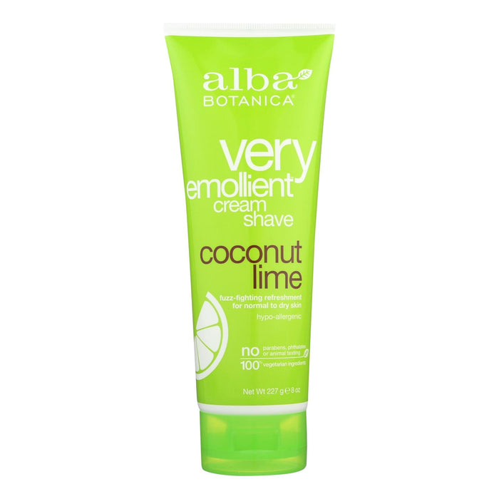 Alba Botanica - Moisturizing Cream Shave For Men And Women Coconut Lime - 8 Fl Oz Biskets Pantry 
