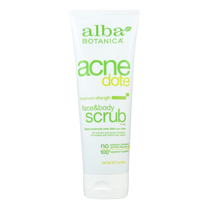 Alba Botanica - Natural Acnedote Face And Body Scrub - 8 Fl Oz Biskets Pantry 