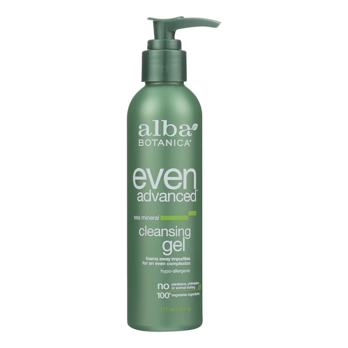 Alba Botanica - Natural Even Advanced Sea Mineral Cleansing Gel - 6 Fl Oz Biskets Pantry 