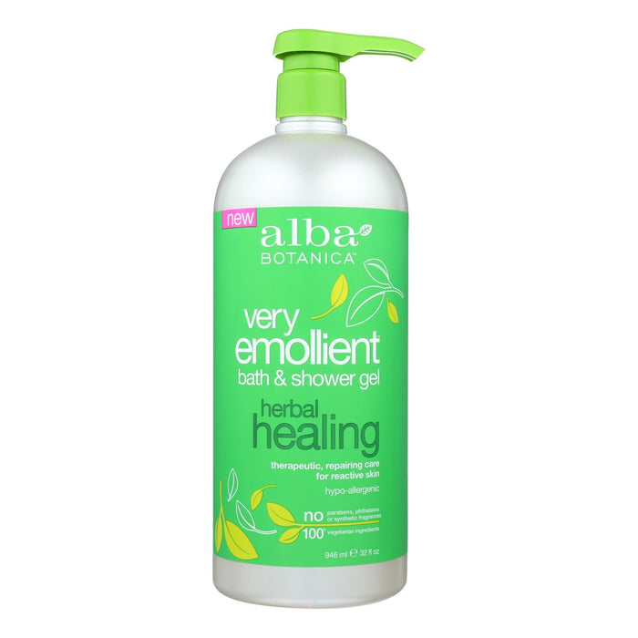 Alba Botanica - Very Emollient Bath And Shower Gel - Herbal Healing - 32 Fl Oz Biskets Pantry 