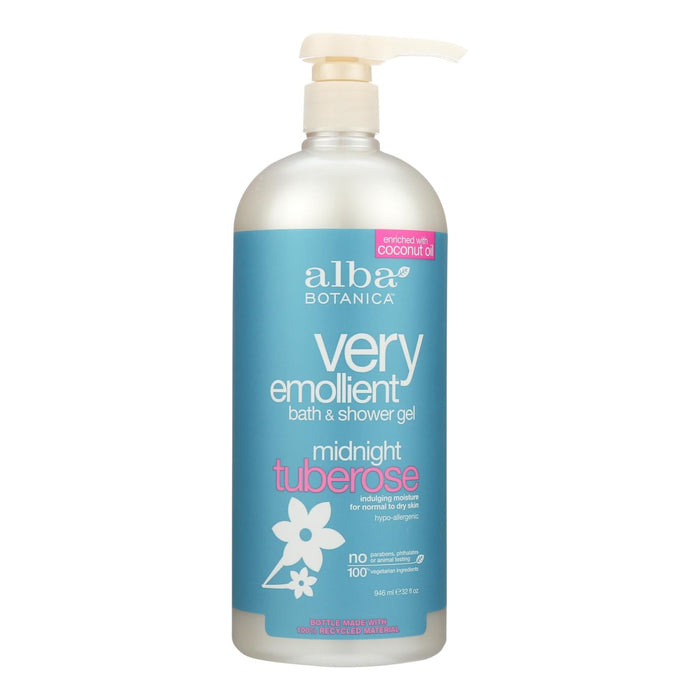 Alba Botanica - Very Emollient Bath And Shower Gel - Midnight Tuberose - 32 Fl Oz Biskets Pantry 