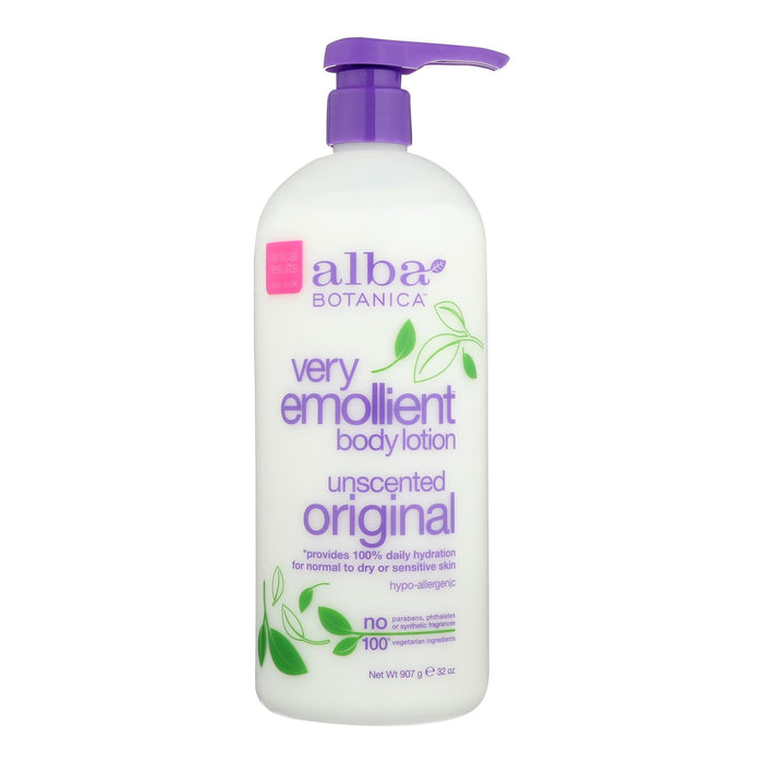 Alba Botanica - Very Emollient Body Lotion - Unscented - 32 Fl Oz Biskets Pantry 