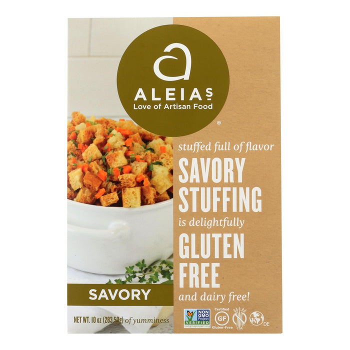 Aleia's - Gluten Free Stuffing Mix - Savory - Case Of 6 - 10 Oz Biskets Pantry 