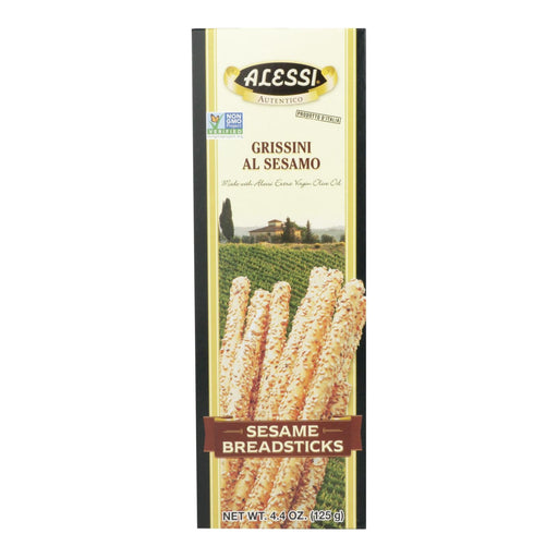 Alessi - Breadsticks - Sesame - Case Of 12 - 4.4 Oz. Biskets Pantry 