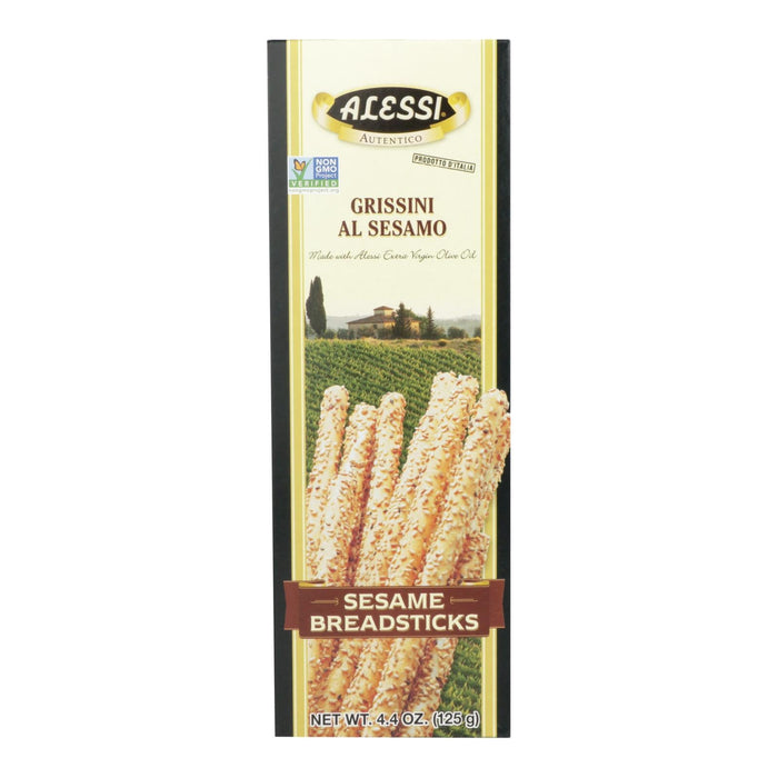 Alessi - Breadsticks - Sesame - Case Of 12 - 4.4 Oz. Biskets Pantry 