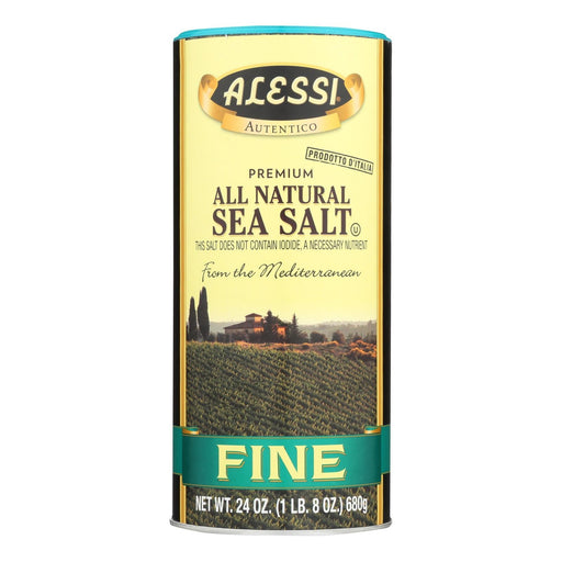 Alessi - Mediterranean Sea Salt - Fine - Case Of 6 - 24 Oz. Biskets Pantry 