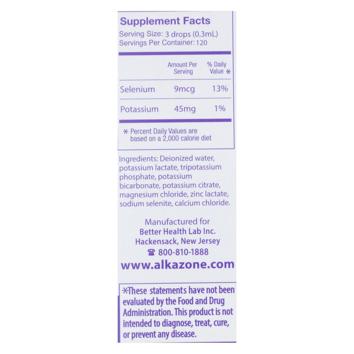 Alkazone Alkaline Booster Drops With Antioxidant - 1.2 Fl Oz Biskets Pantry 