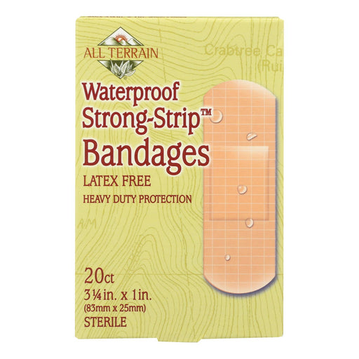 All Terrain - Bandages - Waterproof Strong Strip 1 Inch - 20 Count Biskets Pantry 