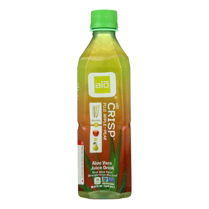 Alo Original Crisp Aloe Vera Juice Drink - Fuji Apple And Pear - Case Of 12 - 16.9 Fl Oz. Biskets Pantry 