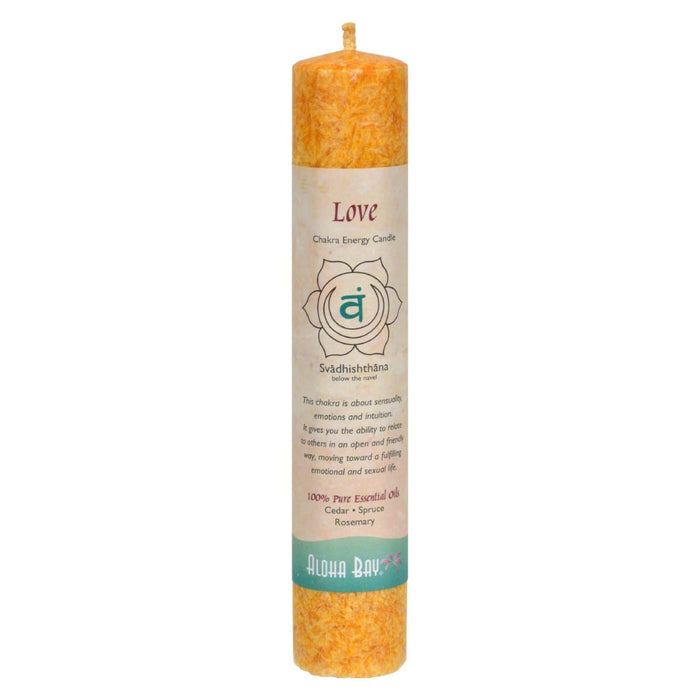 Aloha Bay - Chakra Pillar Candle Love - 1 Candle Biskets Pantry 