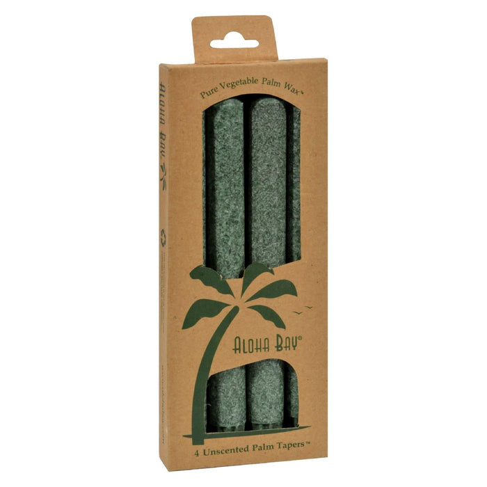Aloha Bay - Palm Tapers - Green - 4 Candles Biskets Pantry 