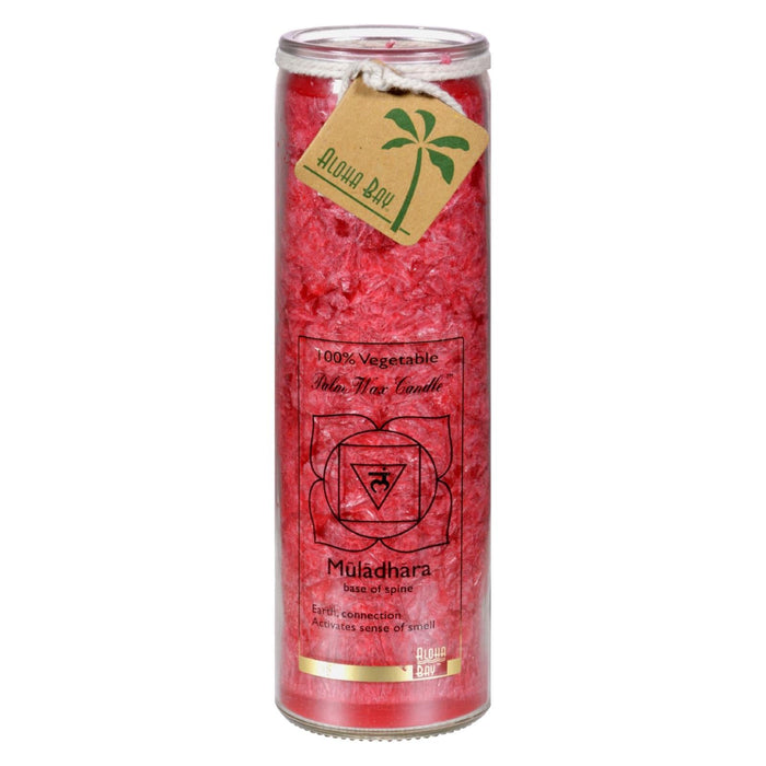 Aloha Bay - Unscented Chakra Jar Money Muladhara Red - 1 Candle Biskets Pantry 