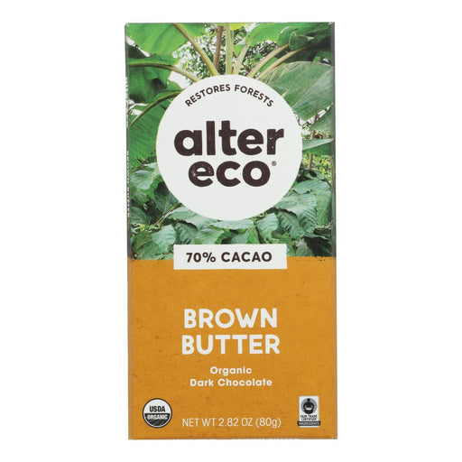 Alter Eco Americas Chocolate - Organic - Dark Salted Brown Butter - 2.82 Oz - Case Of 12 Biskets Pantry 