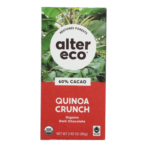Alter Eco Americas Organic Chocolate Bar - Dark Quinoa - 2.82 Oz Bars - Case Of 12 Biskets Pantry 